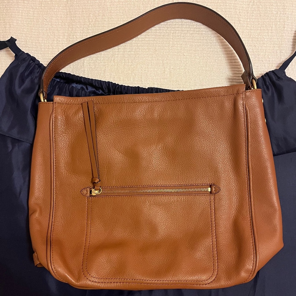 Cole Haan Pebbled Brown Leather Tote with original dustbag